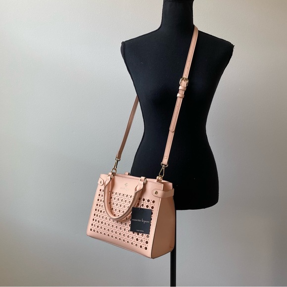 Nanette Lepore NWT Erika Convertible Perforated Satchel in Peach Parfait - Picture 12 of 12